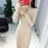 Turtleneck Warm Korean Style Minimalist Casual Sweater Dress - Image 5