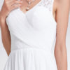 V Neck Long Prom Dresses Back Keyhole Ruched A Line Floor Length Wedding Guest Bridesmaid Dresses - Image 11