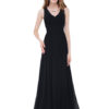 V Neck Long Prom Dresses Back Keyhole Ruched A Line Floor Length Wedding Guest Bridesmaid Dresses - Image 16