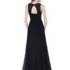 V Neck Long Prom Dresses Back Keyhole Ruched A Line Floor Length Wedding Guest Bridesmaid Dresses - Image 17