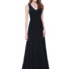 V Neck Long Prom Dresses Back Keyhole Ruched A Line Floor Length Wedding Guest Bridesmaid Dresses - Image 19