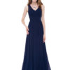 V Neck Long Prom Dresses Back Keyhole Ruched A Line Floor Length Wedding Guest Bridesmaid Dresses - Image 6