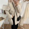 Vintage Chic Plaid Elegant Notched Collar Loose Blazers - Image 16