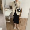 Vintage Chic Plaid Elegant Notched Collar Loose Blazers - Image 19