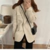 Vintage Chic Plaid Elegant Notched Collar Loose Blazers - Image 4