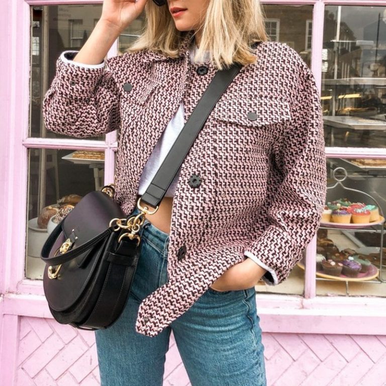 Vintage Tweed Elegant Button Retro Short Blazer - Image 6