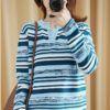 Women Yarn-dyed Stripe Sweater - Image 4