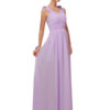 A Line Floor Length Zipper Matte Satin Wedding Party Bridesmaid Dress - Image 5