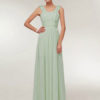 A Line Floor Length Zipper Matte Satin Wedding Party Bridesmaid Dress - Image 6