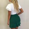 Butterfly Sleeve Sexy V-neck Button Chiffon Slim Short Tops - Image 4