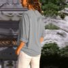 Buttons Turn-down Collar Long Sleeve Workwear Shirt - Image 10