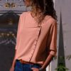 Buttons Turn-down Collar Long Sleeve Workwear Shirt - Image 7