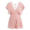 Casual Backless Lace Up V Neck Beach Jumpsuit - Image 5