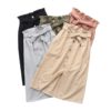 Casual Pocket Lace Skirt With Belt - Image 2