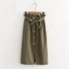 Casual Pocket Lace Skirt With Belt - Image 9