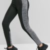 Casual Stretchy Fit Patchwork Space Dye Sports Leggings - Image 2