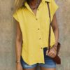 Casual Turn-down Collar Short Sleeve Street Wear Shirt - Image 3