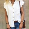 Casual Turn-down Collar Short Sleeve Street Wear Shirt - Image 4
