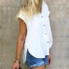 Casual Turn-down Collar Short Sleeve Street Wear Shirt - Image 5