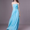 Chiffon Strapless Floor Length Pleated Sweetheart Wedding Party Bridesmaid Dresses - Image 3