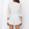 Elegant Flare Sleeve Sexy V Neck Bow Tie Jumpsuit - Image 5
