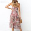 Elegant Floral Print Sexy Ruffled Sashes Jumpsuit - Image 4
