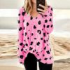 Elegant Floral Print V-neck Blouse - Image 2