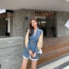 Elegant Patchwork Loose  Fashion Belted Workwear Blazer - Image 2