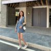 Elegant Patchwork Loose  Fashion Belted Workwear Blazer - Image 3