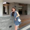 Elegant Patchwork Loose  Fashion Belted Workwear Blazer - Image 4
