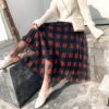 Elegant Plaid Pleated A Line Maxi Skirt - Image 3