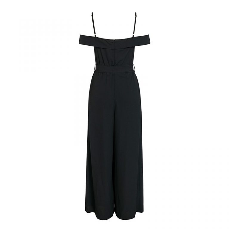 Elegant V Neck Wide Leg Off Shoulder Sexy Jumpsuit - Image 6