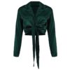 Fashion Casual Solid Long Sleeve Silk Office Work Lapel Shirt - Image 11
