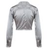Fashion Casual Solid Long Sleeve Silk Office Work Lapel Shirt - Image 8