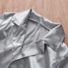 Fashion Casual Solid Long Sleeve Silk Office Work Lapel Shirt - Image 9