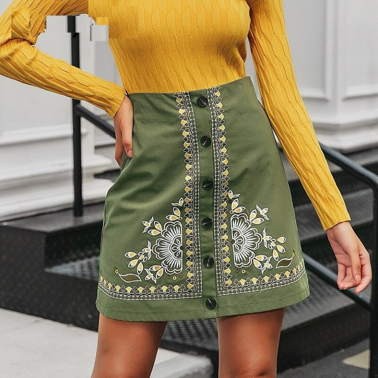 High Waist Bohemian Cotton Skirts - Image 3