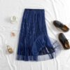 High Waist Pleated Sequined Fashion Skirt - Image 8