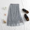 High Waist Pleated Sequined Fashion Skirt - Image 10
