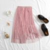 High Waist Pleated Sequined Fashion Skirt - Image 11