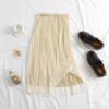 High Waist Pleated Sequined Fashion Skirt - Image 5