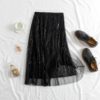 High Waist Pleated Sequined Fashion Skirt - Image 6