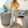 Hollow Out Lantern Sleeve Sexy Street Wear Casual Blouses - Image 7