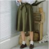 Knee Length Casual Skirt With Pocket - Image 9