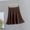 Knit Above Knee Mini Skirt - Image 2