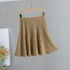 Knit Above Knee Mini Skirt - Image 3