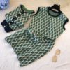 Knitted Leaf Cardigans Dress Two-piece Suit - Image 3