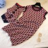 Knitted Leaf Cardigans Dress Two-piece Suit - Image 4