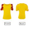 Lace Patchwork Hollow Out Short Sleeve Slim Fit Blouse - Image 5