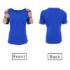 Lace Patchwork Hollow Out Short Sleeve Slim Fit Blouse - Image 6