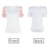 Lace Patchwork Hollow Out Short Sleeve Slim Fit Blouse - Image 7